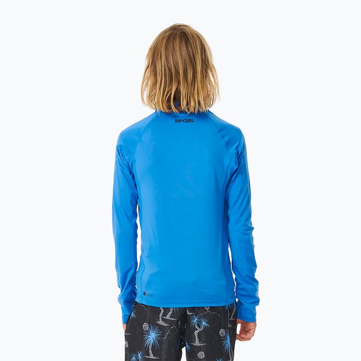 Vaikiški plaukimo marškinėliai ilgomis rankovėmis Rip Curl Lycra Brand Wave UPF blue gum 3