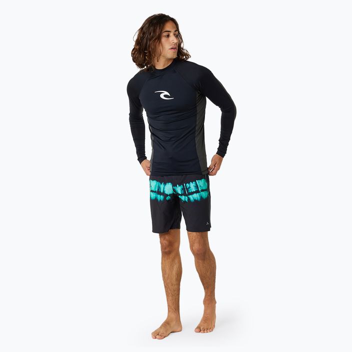 Vyriški plaukimo marškinėliai ilgomis rankovėmis Rip Curl Waves Upf Perf L/S black 2