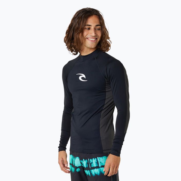 Vyriški plaukimo marškinėliai ilgomis rankovėmis Rip Curl Waves Upf Perf L/S black 3