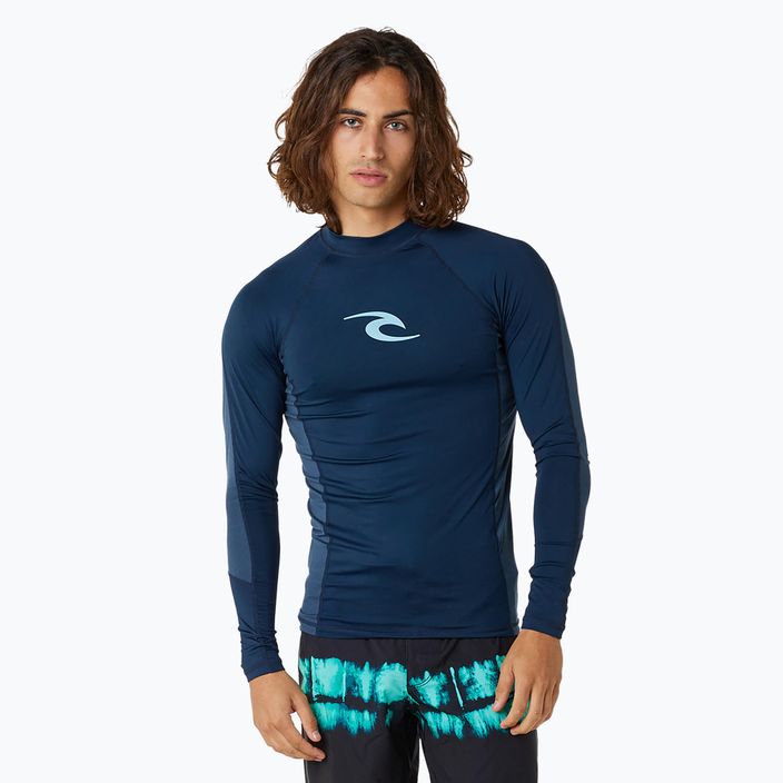Vyriški plaukimo marškinėliai ilgomis rankovėmis Rip Curl Waves Upf Perf L/S dark navy