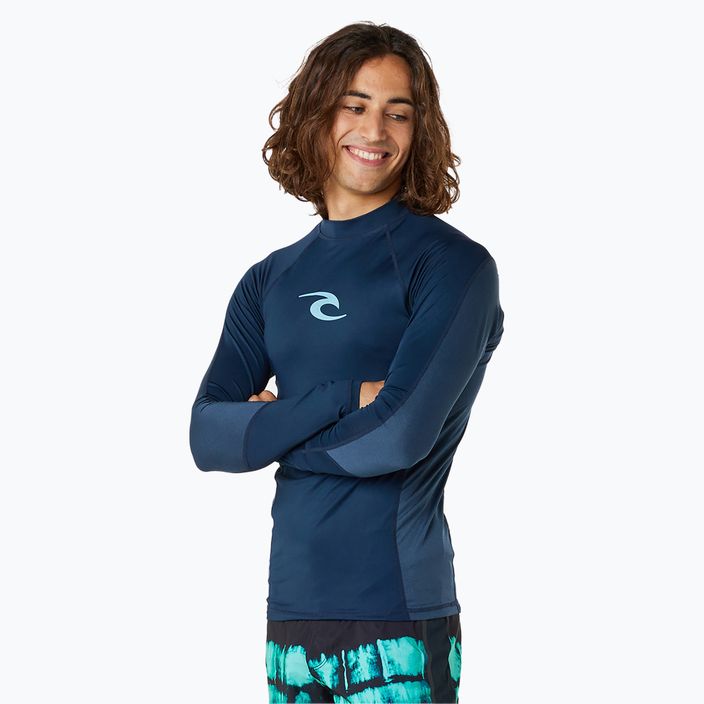 Vyriški plaukimo marškinėliai ilgomis rankovėmis Rip Curl Waves Upf Perf L/S dark navy 3