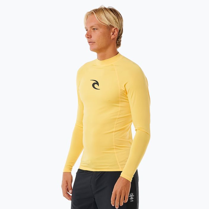 Vyriški plaukimo marškinėliai ilgomis rankovėmis Rip Curl Waves Upf Perf L/S yellow 3