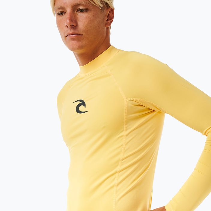 Vyriški plaukimo marškinėliai ilgomis rankovėmis Rip Curl Waves Upf Perf L/S yellow 5
