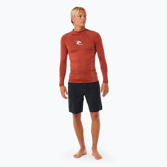 Vyriški plaukimo marškinėliai ilgomis rankovėmis Rip Curl Waves Upf Perf L/S red 2