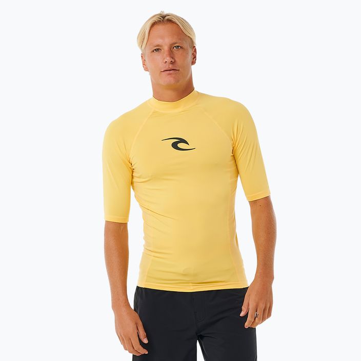 Vyriški maudymosi marškinėliai Rip Curl Waves Upf Perf S/S yellow