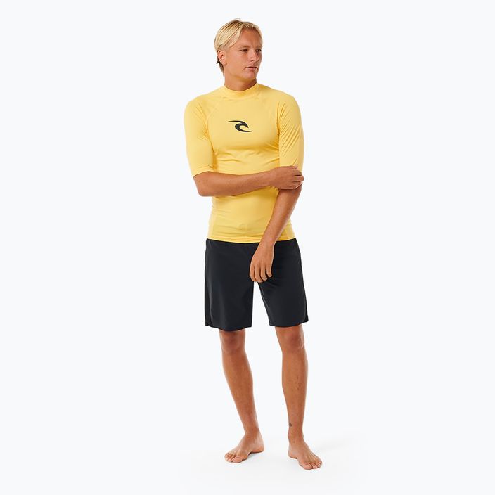 Vyriški maudymosi marškinėliai Rip Curl Waves Upf Perf S/S yellow 2