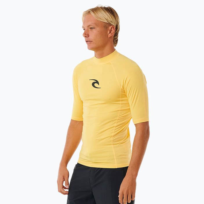 Vyriški maudymosi marškinėliai Rip Curl Waves Upf Perf S/S yellow 3