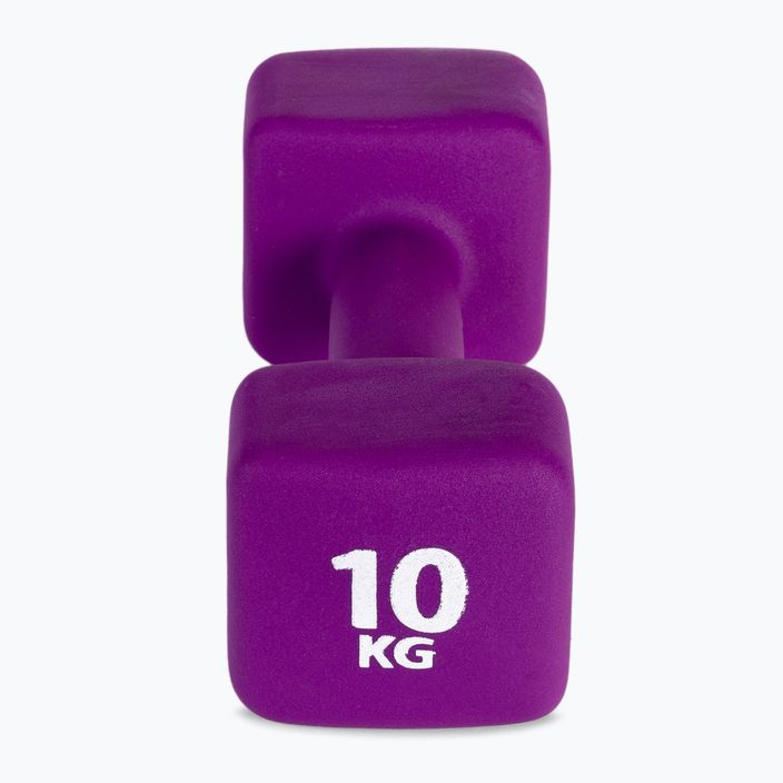 Neopreninis 10 kg hantelis Pure2Improve violetinės spalvos P2I201460 3