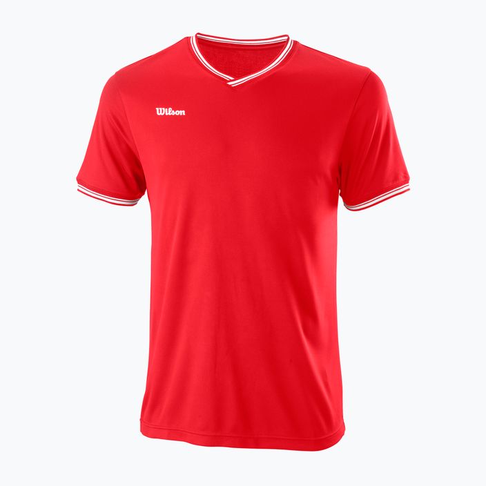 Vyriški teniso marškinėliai Wilson Team II High V-Neck Red WRA794103
