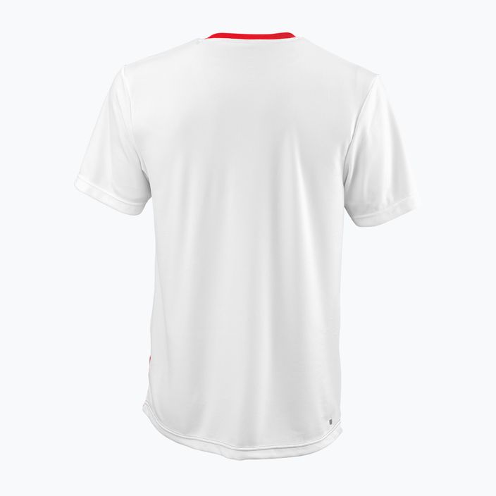 Vyriški teniso marškinėliai Wilson Team II Crew baltai raudoni WRA794002 2