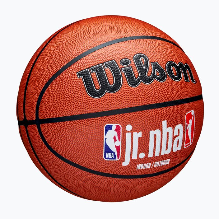 Krepšinio kamuolys Wilson NBA JR Fam Logo Indoor Outdoor brown dydis 7 2