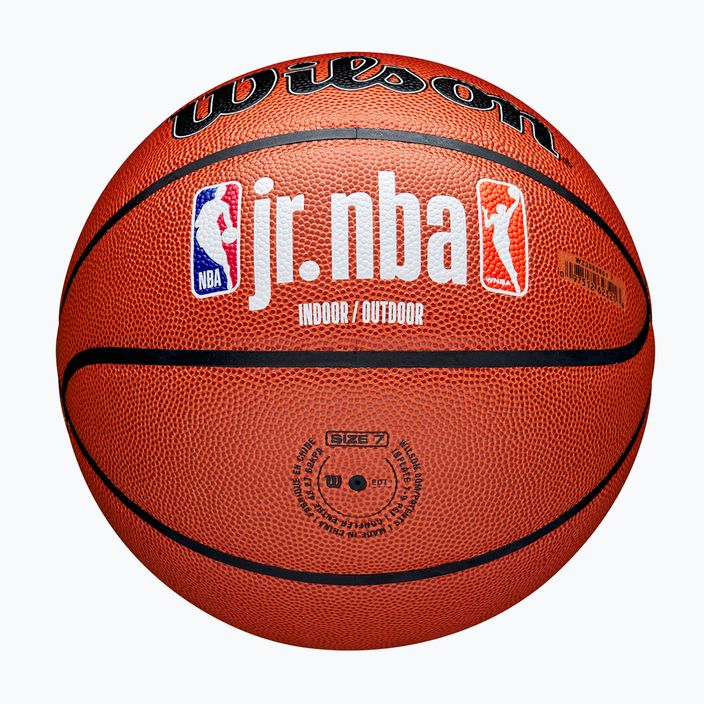 Krepšinio kamuolys Wilson NBA JR Fam Logo Indoor Outdoor brown dydis 6 5