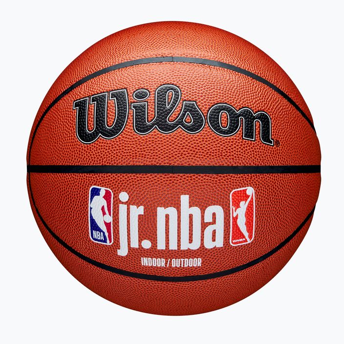 Vaikiškas krepšinio kamuolys Wilson NBA JR Fam Logo Indoor Outdoor brown dydis 5