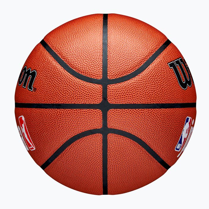 Vaikiškas krepšinio kamuolys Wilson NBA JR Fam Logo Indoor Outdoor brown dydis 5 6