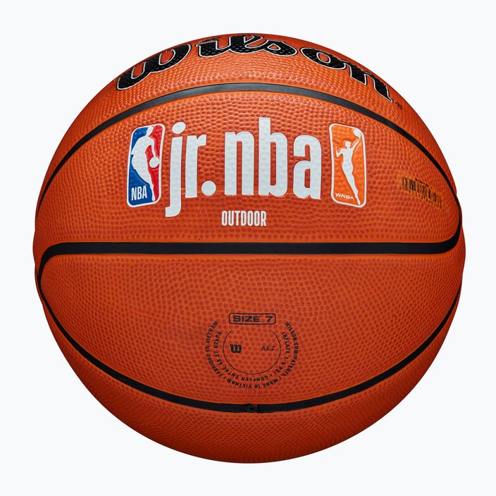 Krepšinio kamuolys Wilson NBA JR Fam Logo Authentic Outdoor brown dydis 7 5
