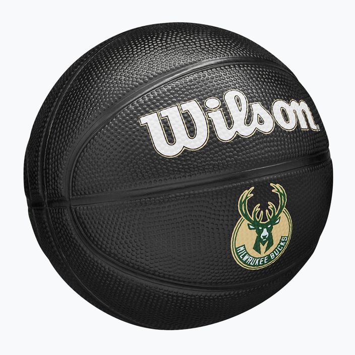 Wilson NBA Team Tribute Mini Milwaukee Bucks krepšinio kamuolys WZ4017606XB3 dydis 3 2