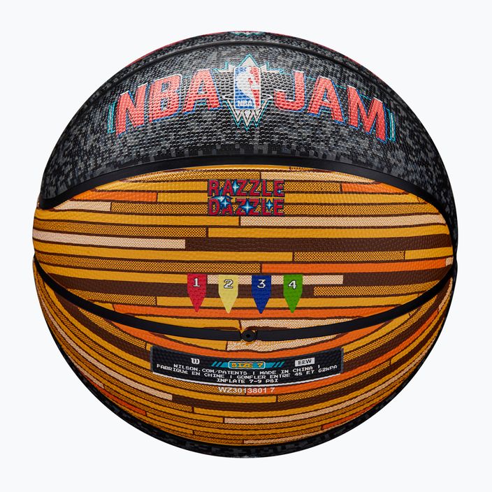 Krepšinio kamuolys Wilson NBA Jam Outdoor black/gold dydis 7 5