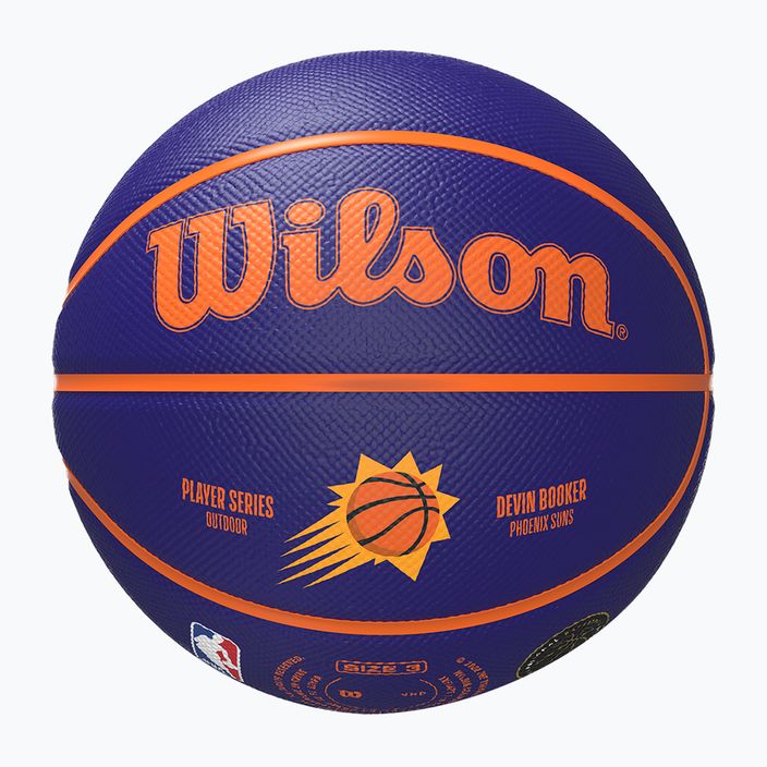 Vaikiškas krepšinio kamuolys Wilson NBA Player Icon Mini Booker navy dydis 3 5