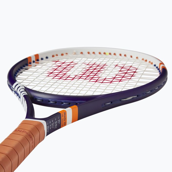 Wilson Blade 26 Roland Garros 2023 vaikiška teniso raketė tamsiai mėlyna ir oranžinė WR128010U 5