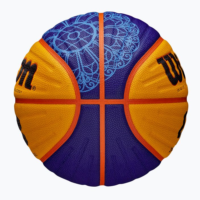 Krepšinio kamuolys Wilson Fiba 3x3 Game Ball Paris Retail 2024 blue/yellow dydis 6 6