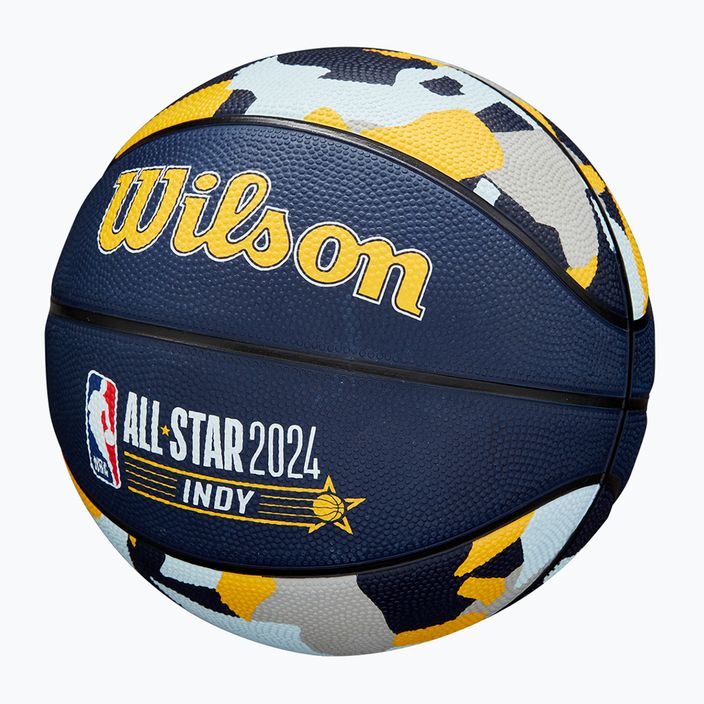 Vaikiškas krepšinio kamuolys Wilson 2024 NBA All Star Mini + dėžutė brown dydis 3 3