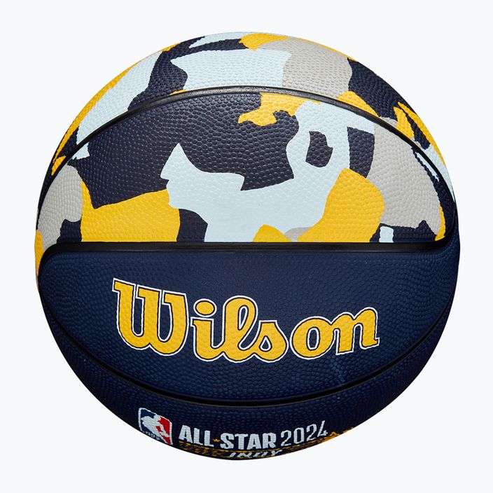 Vaikiškas krepšinio kamuolys Wilson 2024 NBA All Star Mini + dėžutė brown dydis 3 4