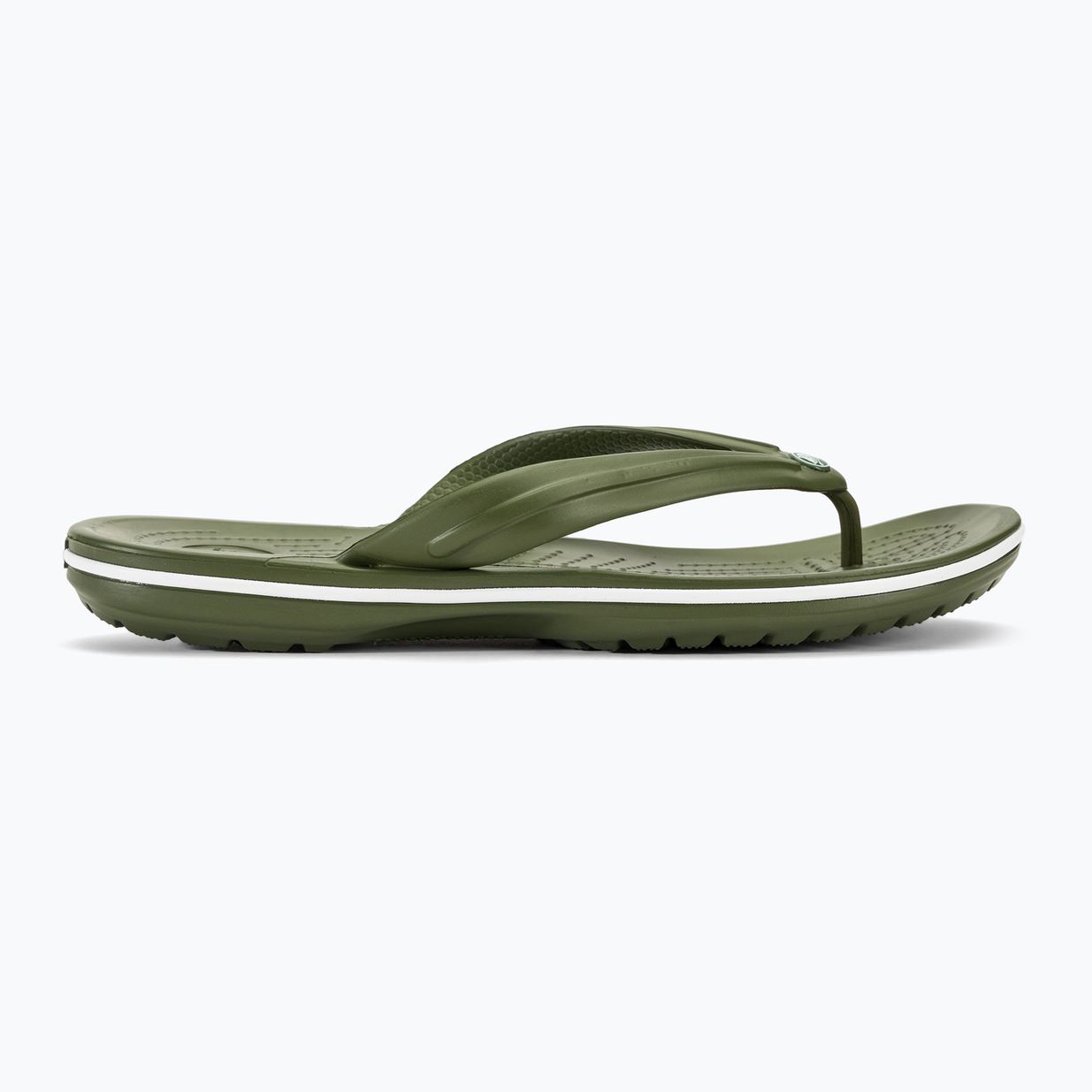 Šlepetės per pirštąCrocs Crocband Flip army green/white 2