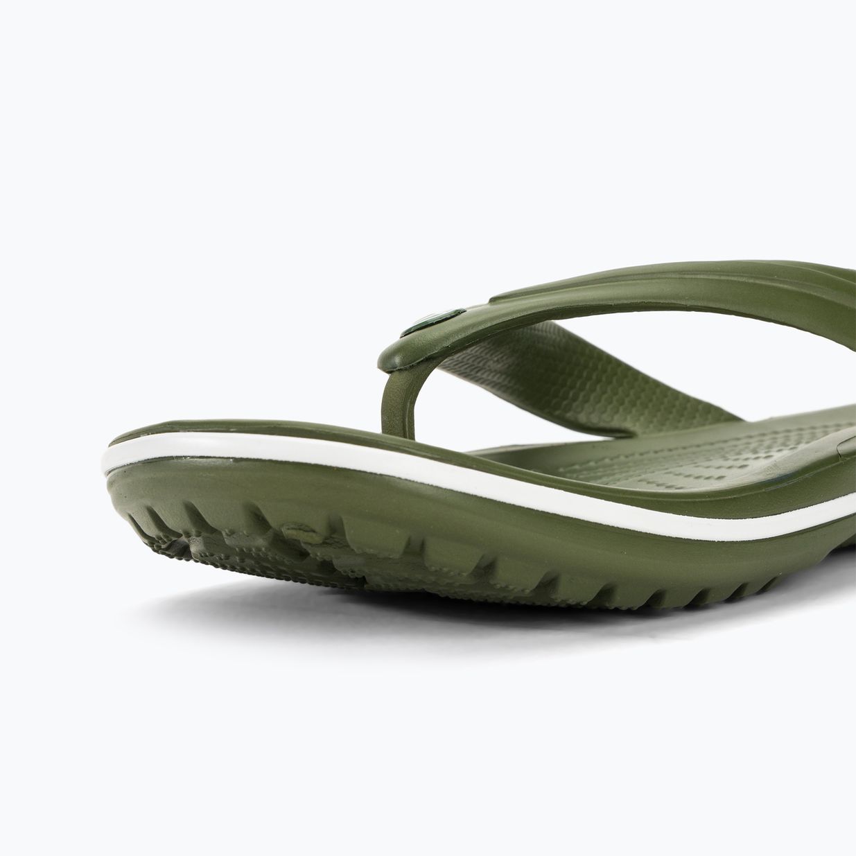 Šlepetės per pirštąCrocs Crocband Flip army green/white 8