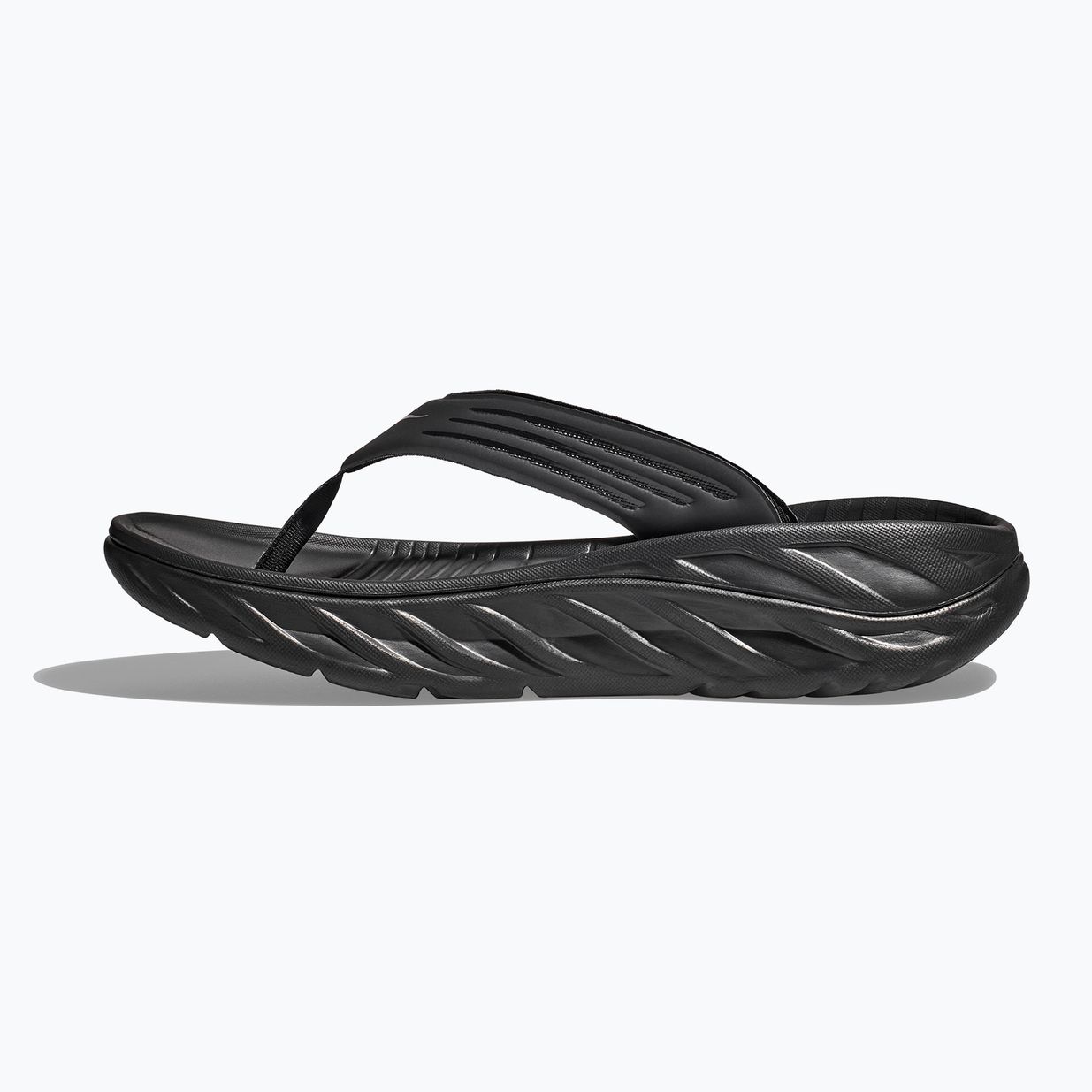 Vyriškos šlepetės per pirštą HOKA ORA Recovery Flip black/dark gull gray 3