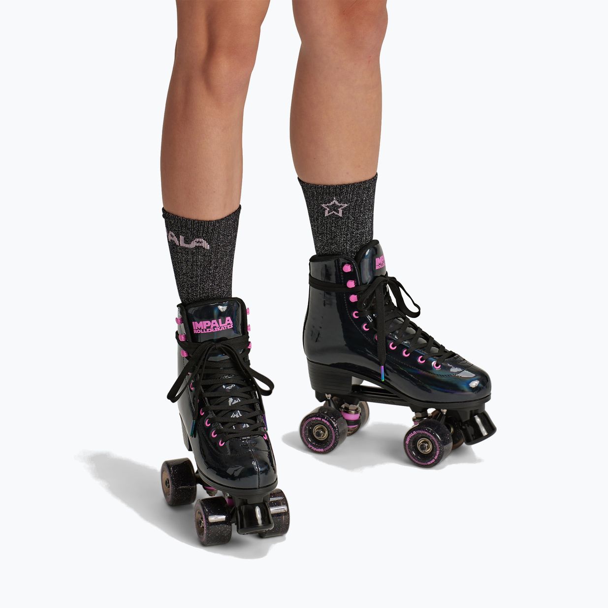 Moteriški riedučiai IMPALA Quad Skate black holographic 3