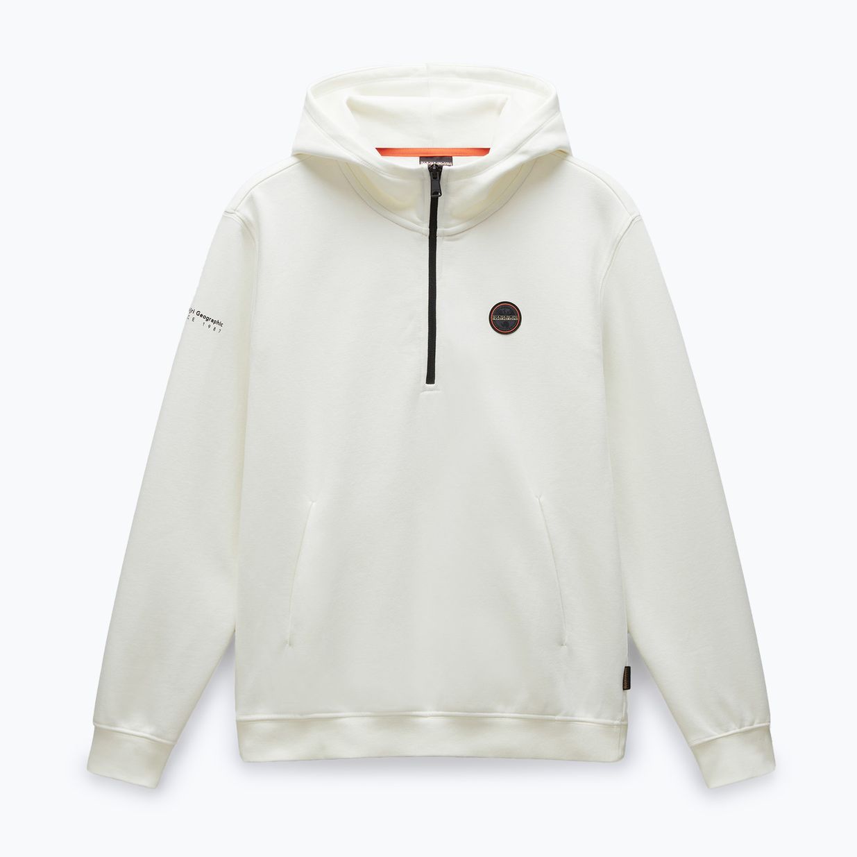 Vyriškas džemperis Napapijri B-Badge Half Zip Hooded white heron 5