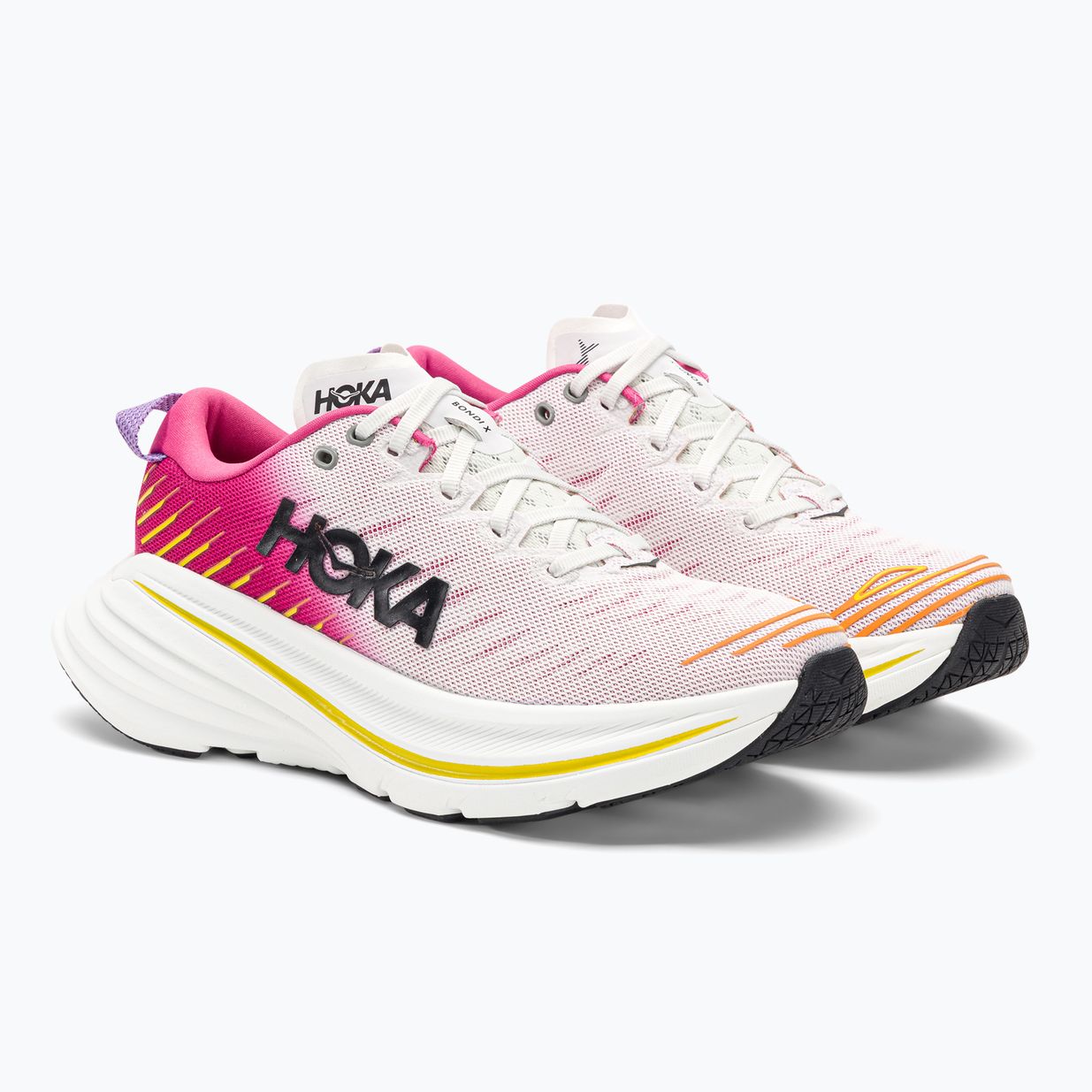 Moteriški bėgimo bateliai HOKA Bondi X blanc de blanc/pink yarrow 4