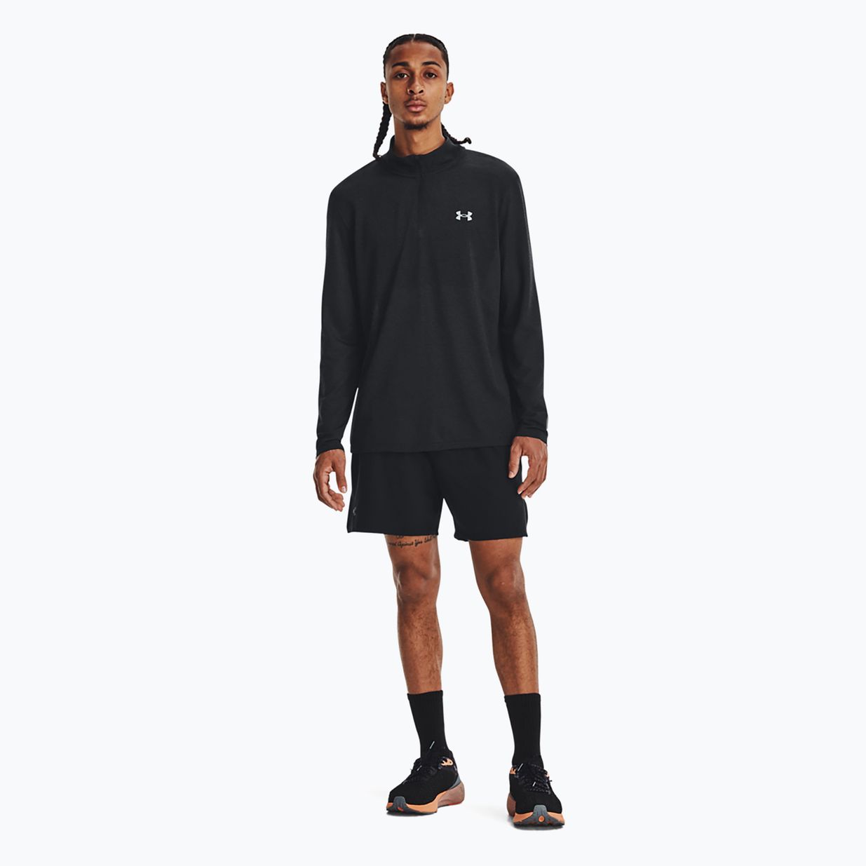 Vyriški bėgimo marškinėliai ilgomis rankovėmis Under Armour Seamless Stride 1/4 Zip black/reflective 2