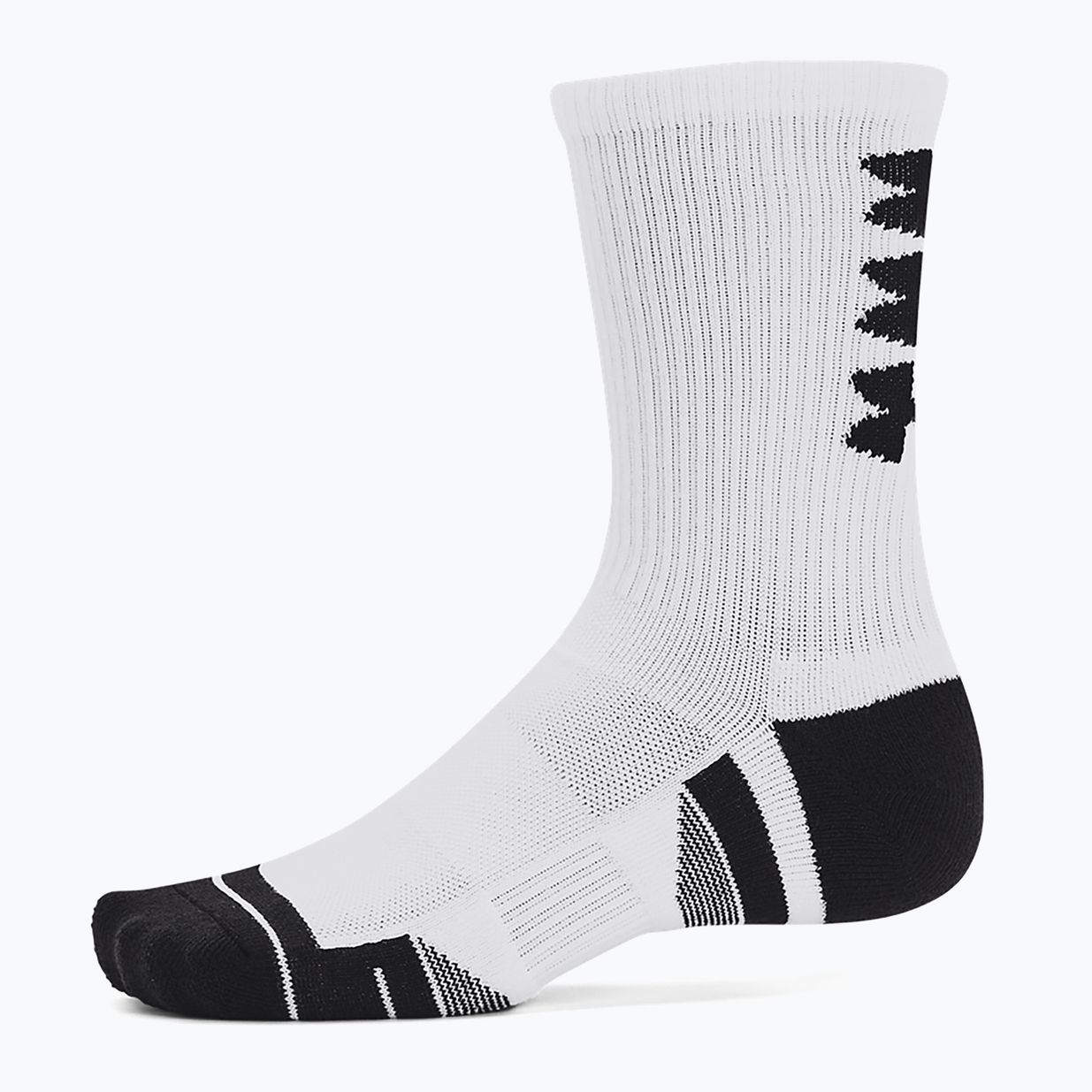 Treniruočių kojinės Under Armour Perf Tech Nov Crew 3P white/white/black 3