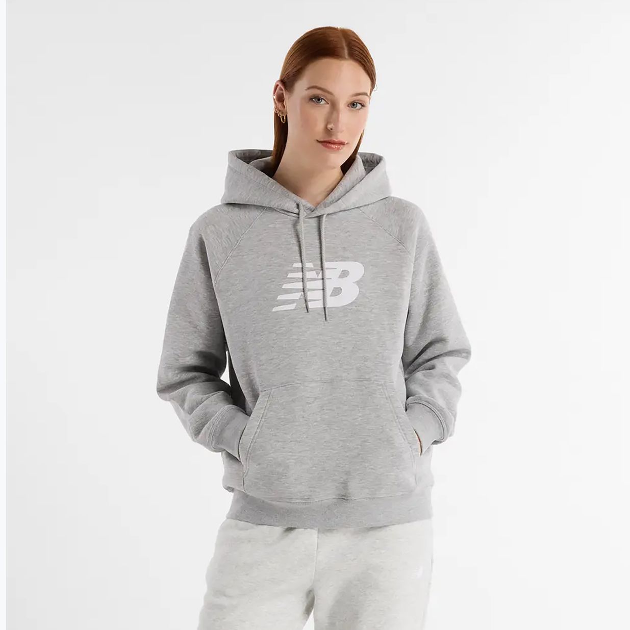 Moteriškas džemperis New Balance Fleece Hoodie athletic grey