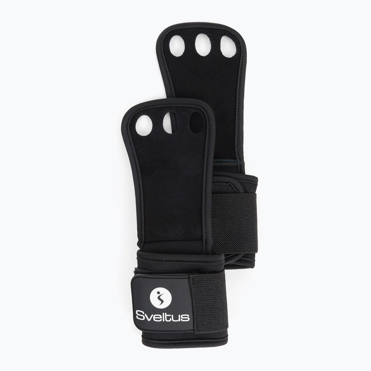 Sveltus Premium Hole Hand Grip gimnastikos odelės jėgos ir crossfit treniruotėms juodos spalvos 5656