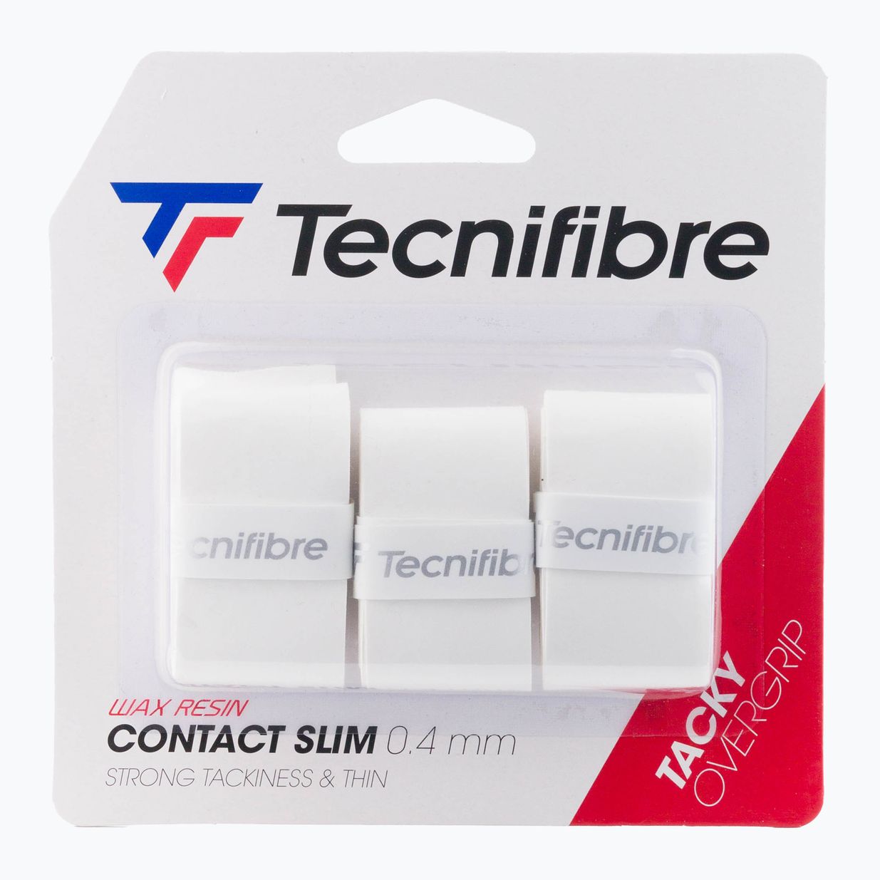 Tecnifibre Contact Slim teniso raketės apvyniojimas 3 vnt. baltas 52ATPCONSL