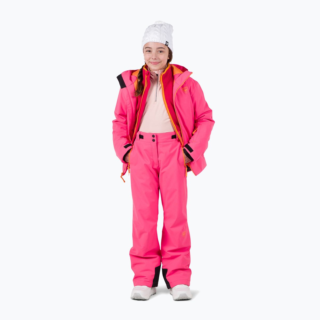 Vaikiškos slidinėjimo kelnės Rossignol Girls Ski tea rose 2