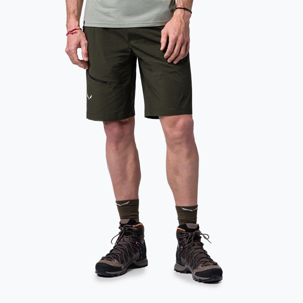 Vyriški žygio šortai Salewa Puez 4 dark olive