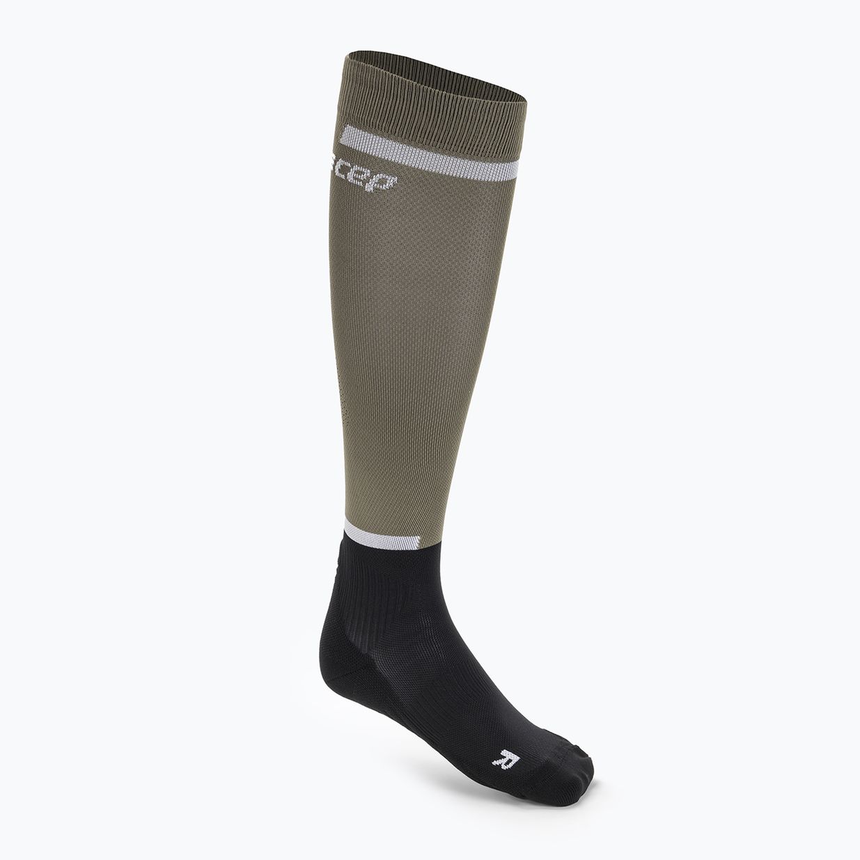 Vyriškos kompresinės bėgimo kojinės CEP Tall 4.0 olive/black 2