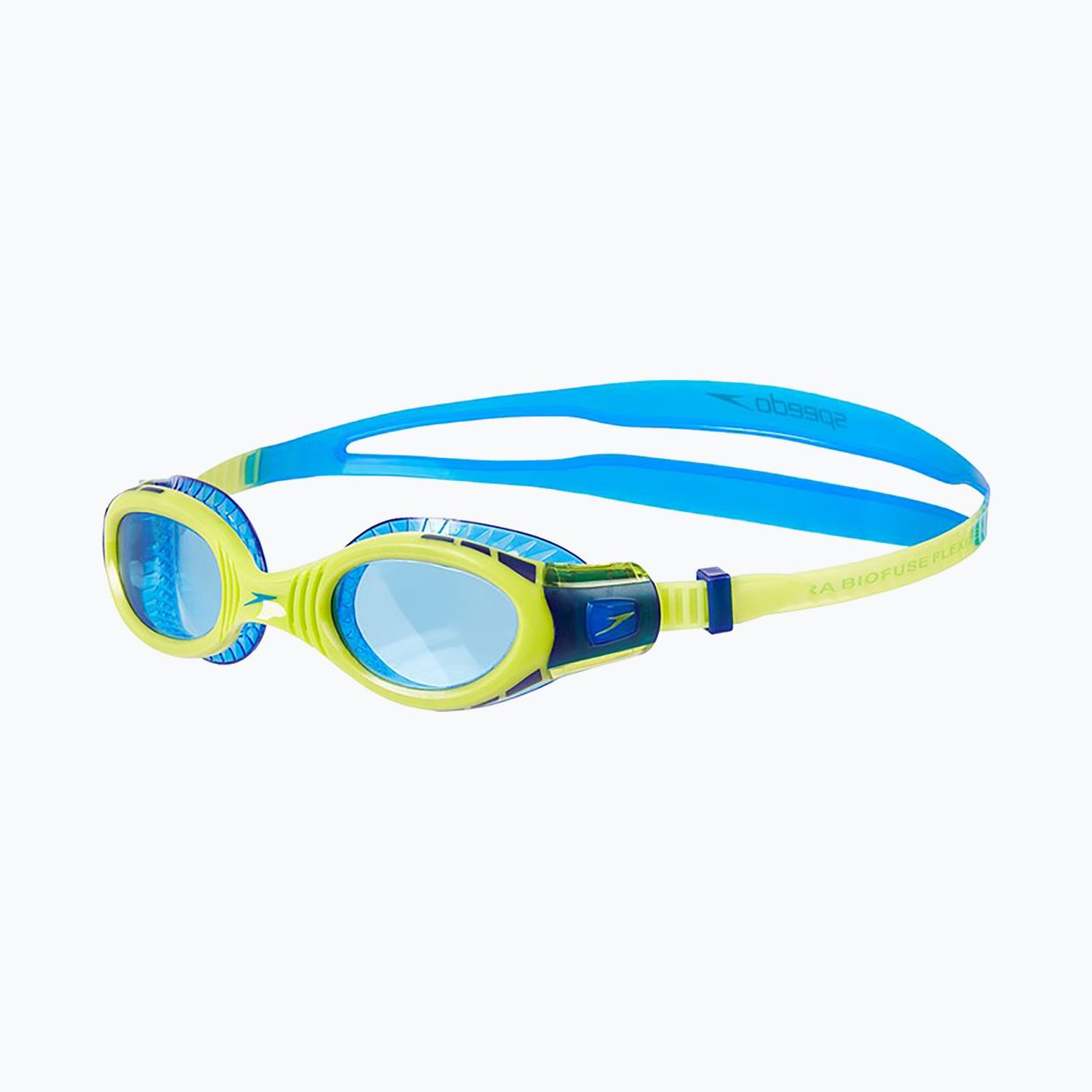 Speedo Futura Biofuse Flexiseal Junior nauji surf/lime punch/bondi blue vaikiški plaukimo akiniai 68-11595C585 4