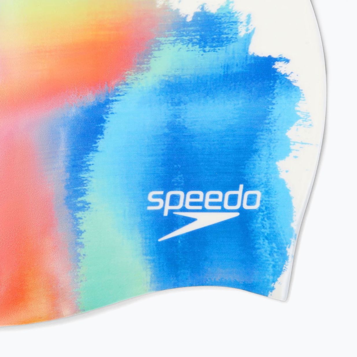 Plaukimo kepuraitė Speedo Digital Printed white/punch blue/nectarine 3