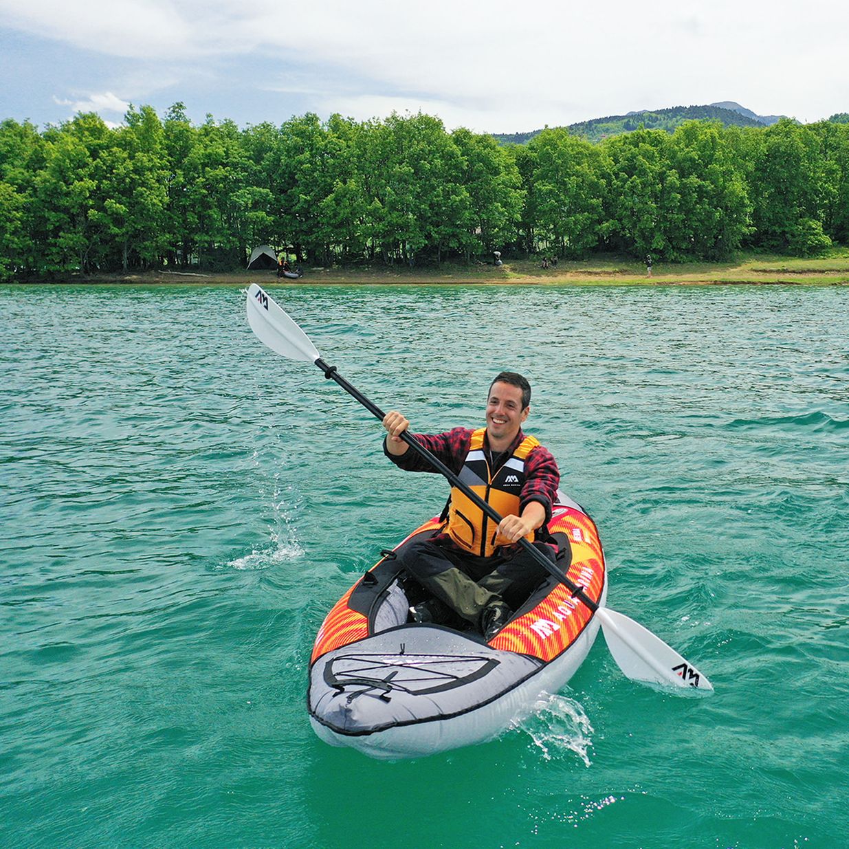 Aqua Marina Touring Kayak oranžinė Memba-330 1 asmens pripučiama baidarė 17