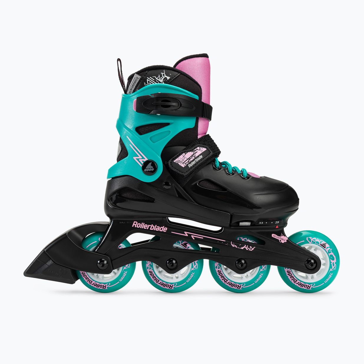 Rollerblade Fury black sea/green vaikiški riedučiai 2