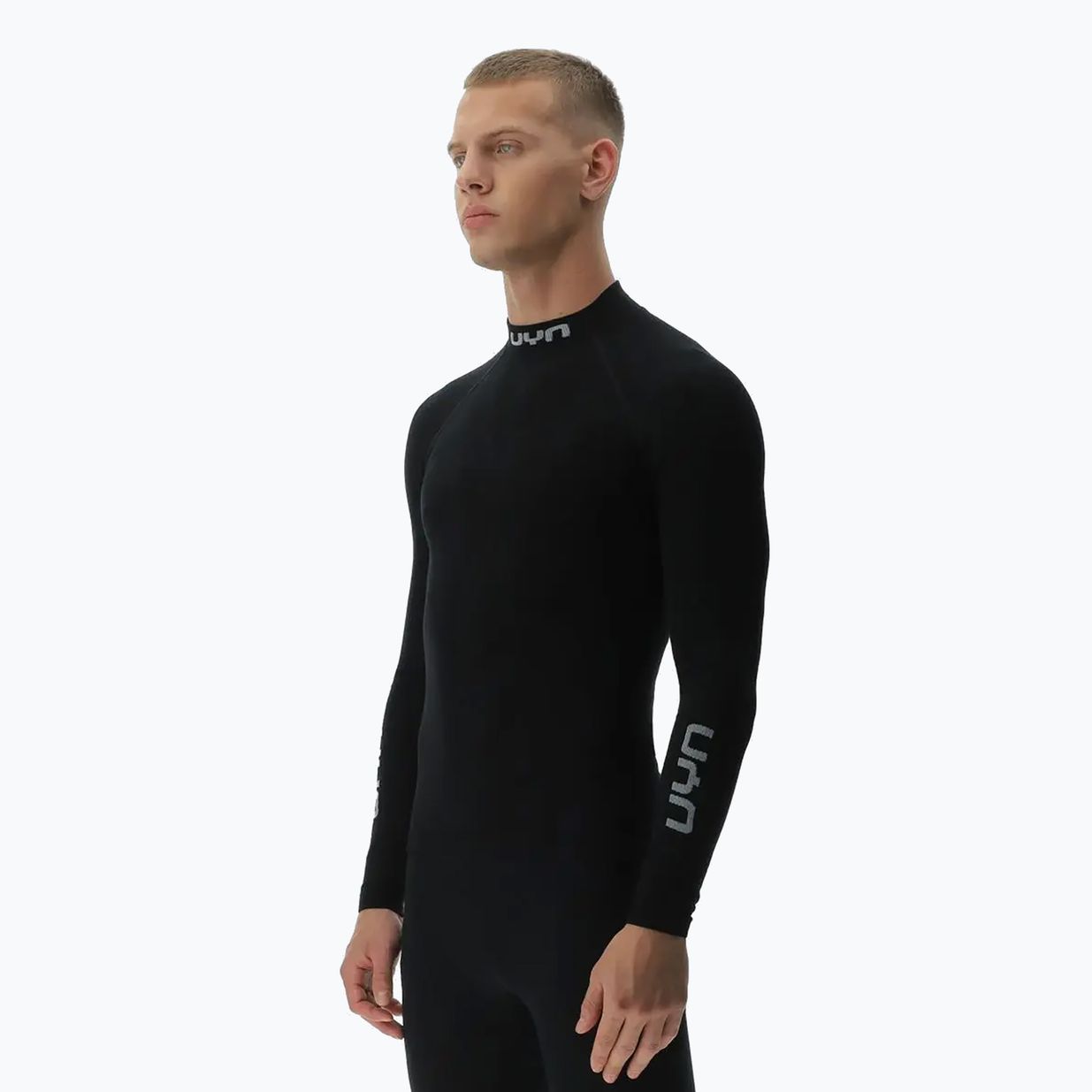 Vyriški termoaktyvūs marškinėliai ilgomis rankovėmis UYN Elevatyon Biomorph LS Turtle Neck black 4