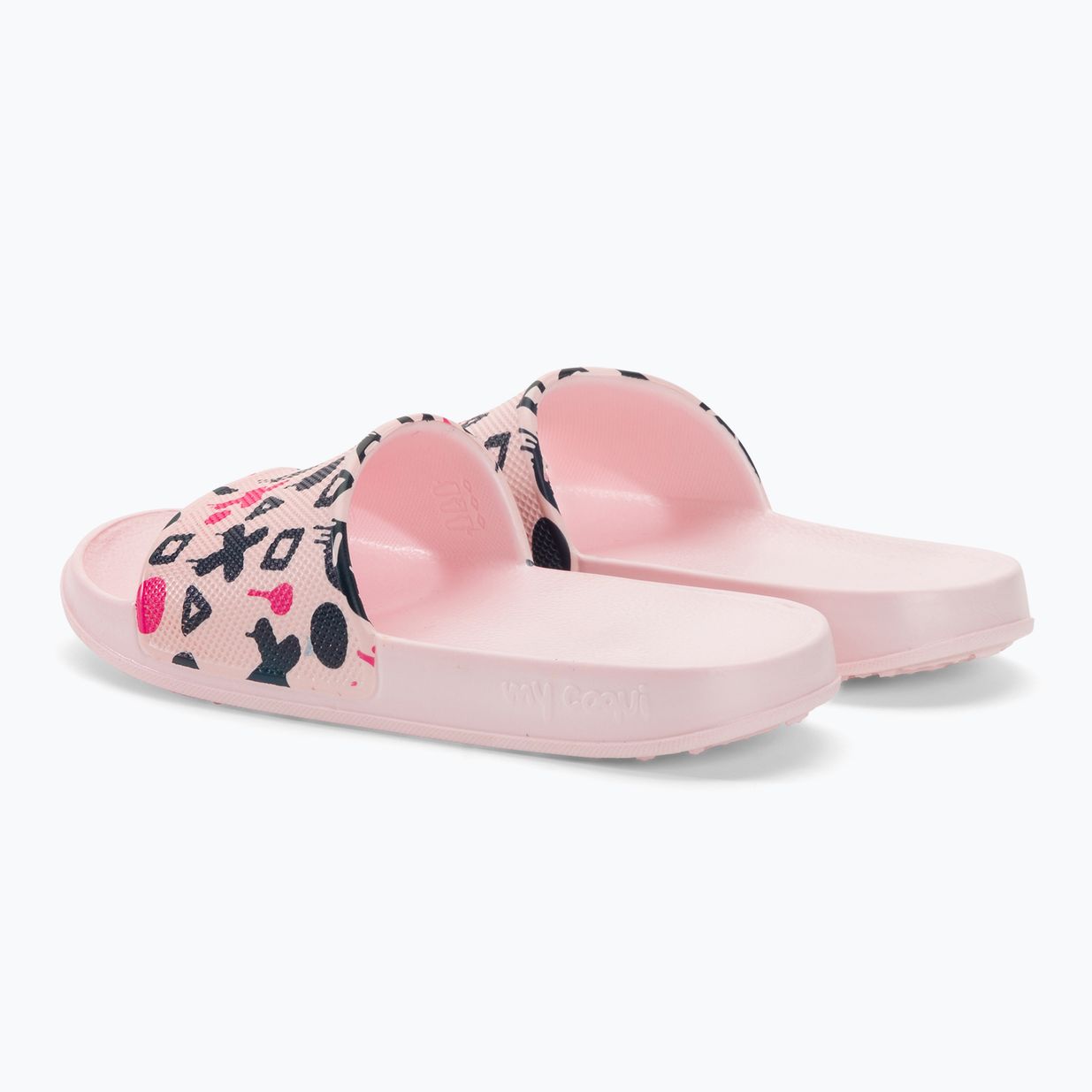 Vaikiškos šlepetės Coqui Tora pale pink/navy mouse 3