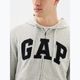 Vyriškas džemperis GAP Heritage French Terry Fullzip Logo light heather grey 4