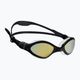Zoggs Tiger LSR+ Titanium juodi/pilki/veidrodiniai auksiniai plaukimo akiniai 461092