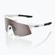100% Speedcraft matinės baltos/hiper sidabrinės spalvos veidrodiniai dviratininkų akiniai 7