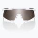 100% Speedcraft matinės baltos/hiper sidabrinės spalvos veidrodiniai dviratininkų akiniai 8